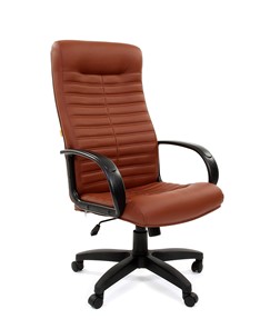Кресло компьютерное CHAIRMAN 480 LT, экокожа, цвет коричневый в Кирове