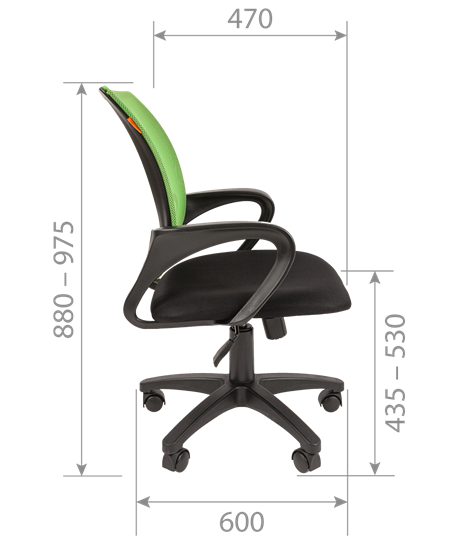 Офисное кресло CHAIRMAN 696 black Сетчатый акрил DW63 темно-серый в Кирове - изображение 2