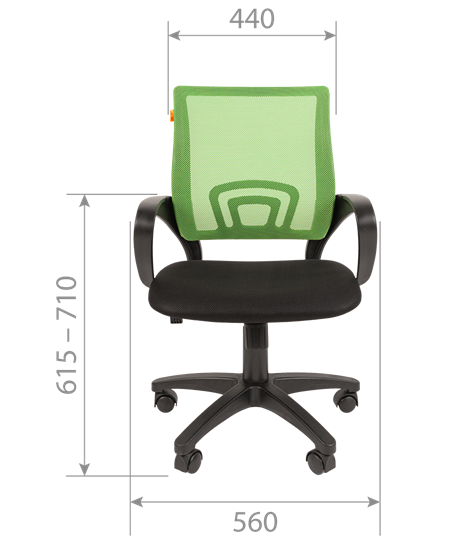 Офисное кресло CHAIRMAN 696 black Сетчатый акрил DW63 темно-серый в Кирове - изображение 1