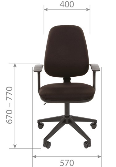 Кресло CHAIRMAN 661 Ткань стандарт 15-21 черная в Кирове - изображение 3