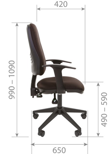 Кресло CHAIRMAN 661 Ткань стандарт 15-21 черная в Кирове - изображение 4