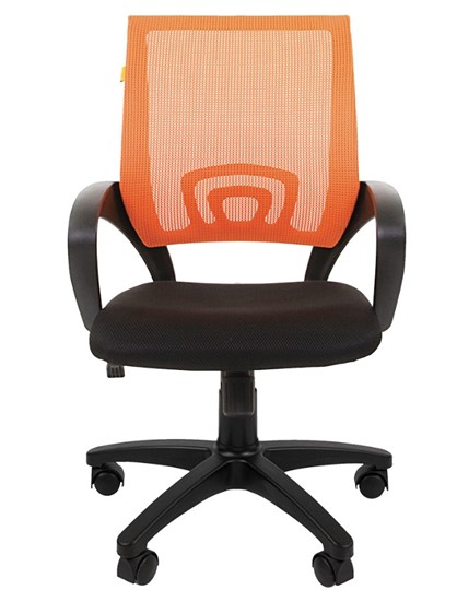 Офисное кресло CHAIRMAN 696 black Сетчатый акрил DW66 оранжевый в Кирове - изображение 4