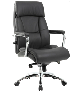 Офисное кресло из натуральной кожи BRABIX PREMIUM "Phaeton EX-502", хром, черное, 530882 в Кирове