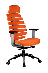 Кресло компьютерное Riva Chair SHARK (Оранжевый/серый) в Кирове