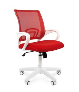 Кресло офисное CHAIRMAN 696 white, ткань, цвет красный в Кирове