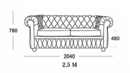 Прямой диван Честер 2,5М (седафлекс) в Кирове - изображение 16