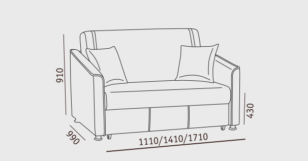 Прямой диван Милан 3 (120) в Кирове - изображение 2