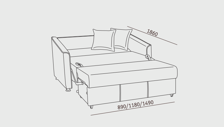 Прямой диван Милан 3 (150) в Кирове - изображение 3