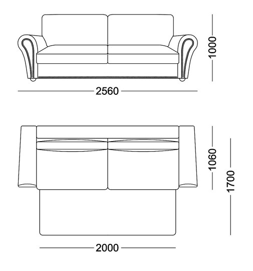 Прямой диван Виктория 2 подушки в Кирове - изображение 5