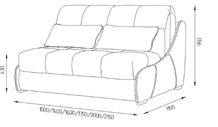 Прямой диван Токио 165 (ППУ) в Кирове - изображение 2