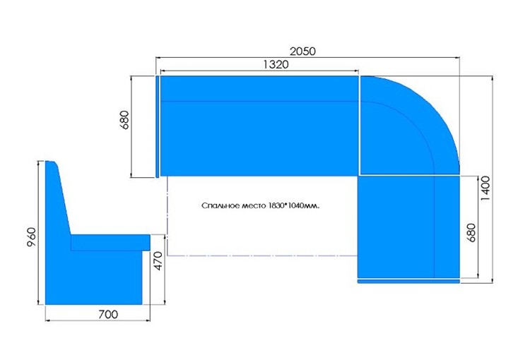 Кухонный угловой диван Модерн 2 (со спальным местом) в Кирове - изображение 4