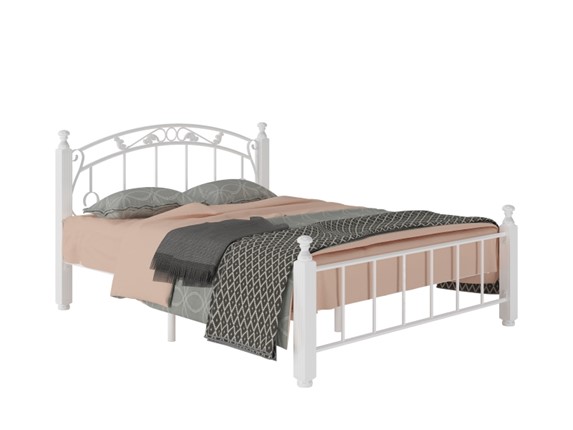 Кровать 2-спальная Гарда 5, 160х200, белая в Кирове - изображение