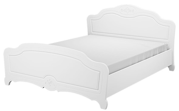 Кровать полутороспальная Лотос (Белый) 160х200 с основанием в Кирове - изображение