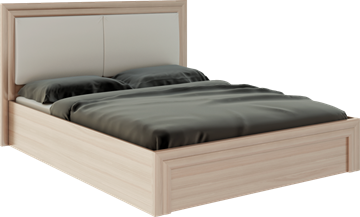 Двуспальная кровать с механизмом Глэдис М32 (Шимо светлый/Белый текстурный) в Кирове