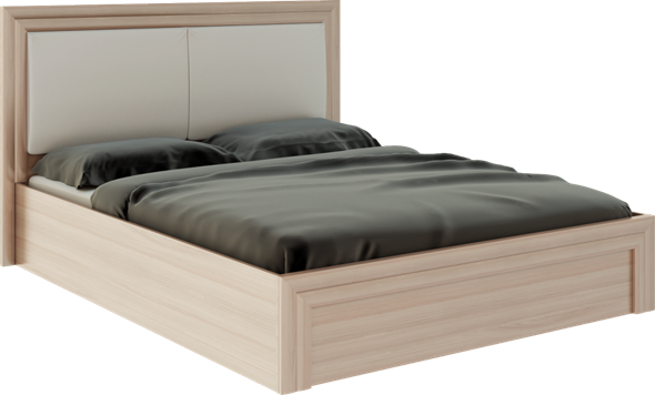 Двуспальная кровать с механизмом Глэдис М32 (Шимо светлый/Белый текстурный) в Кирове - изображение