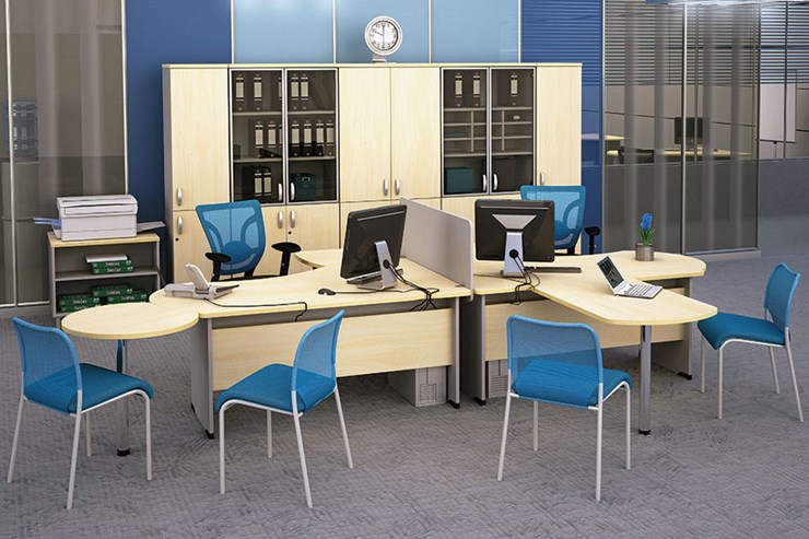 Офисный набор мебели Boston для 2 сотрудников по работе с клиентами в Кирове - изображение