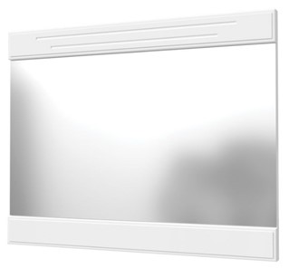 Настенное зеркало Олимп с декоративными планками (белый) в Кирове