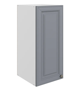 Шкаф навесной Мишель L300 H720 (1 дв. гл.) эмаль (белый/серый) в Кирове