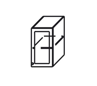 Шкаф кухонный Верона настенный однодверный с полкой 718*400*320 мм, гланец/софт в Кирове