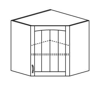 Кухонный шкаф Кантри настенный угловой 918*600*600 мм без стекла в Кирове