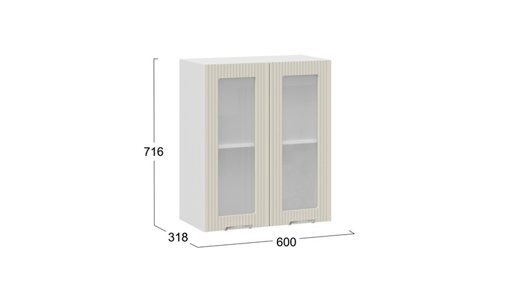 Кухонный шкаф Кимберли 1В6С (Белый, Крем) в Кирове - изображение 2