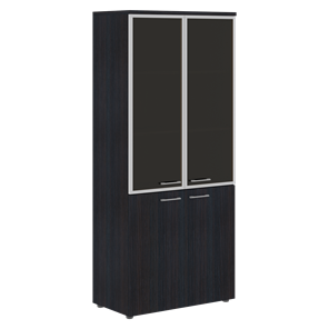 Шкаф комбинированный с дверьми в алюминиевой рамке и топом XTEN Дуб Юкон XHC 85.7  (850х410х1930) в Кирове