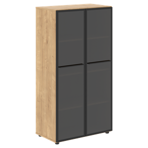 Шкаф средний со стеклянными  дверцами LOFTIS Дуб Бофорд LMC 80.2 (800х430х1517) в Кирове