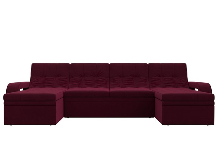 П-образный диван Лига-035 мини, Бордовый (микровельвет) в Кирове - изображение 3