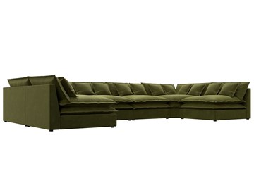 Большой П-образный диван Лига-040, Зеленый (микровельвет) в Кирове - предосмотр 2