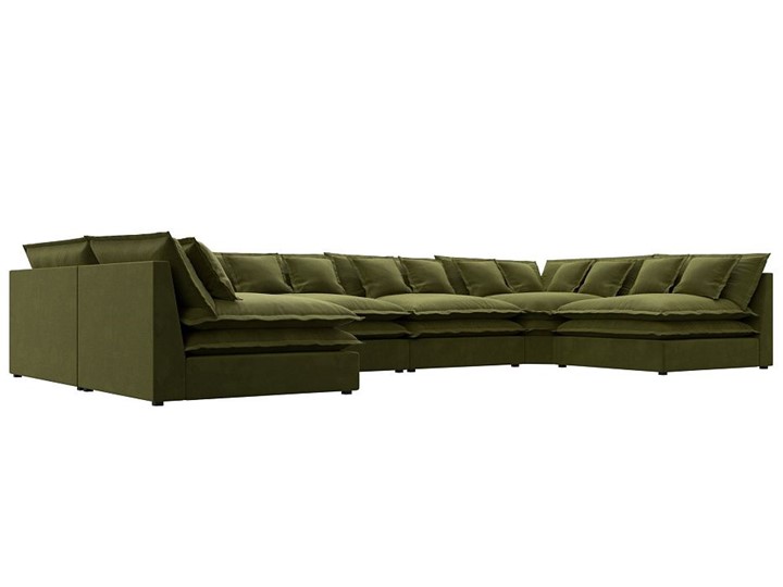 Большой П-образный диван Лига-040, Зеленый (микровельвет) в Кирове - изображение 2