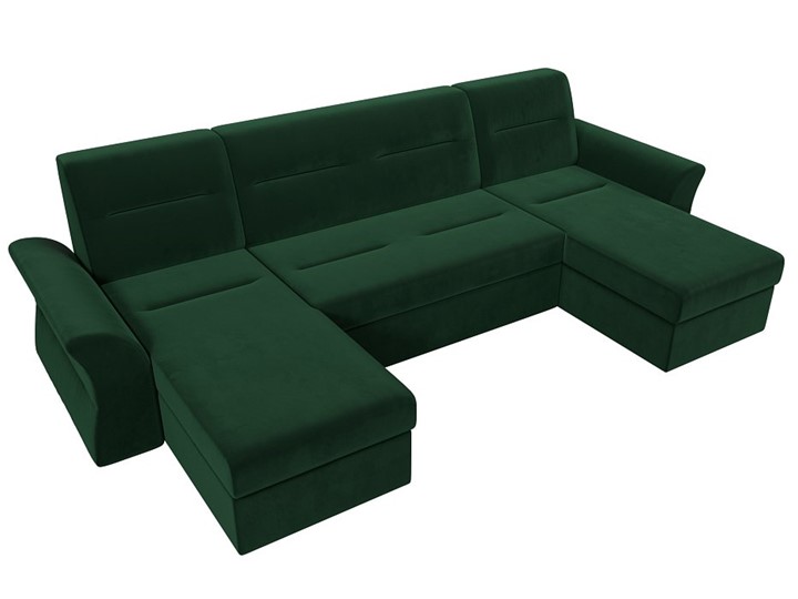 Большой П-образный диван Клайд, Зеленый (Велюр) в Кирове - изображение 3