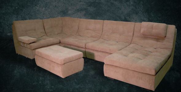 П-образный диван Премьер со столом-пуфом в Кирове - изображение