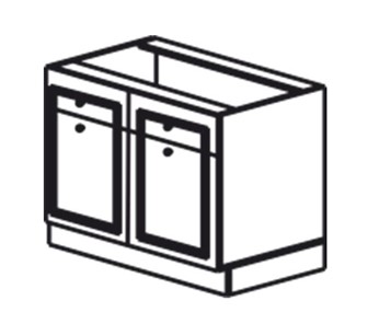 Кухонная тумба Веста рабочая двухдверная с ящиками 820*800*525 мм в Кирове