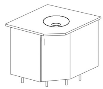 Кухонный шкаф угловой под врезную мойку Некст МДФ  Б28 МДФ  премиум, глянец, металик в Кирове