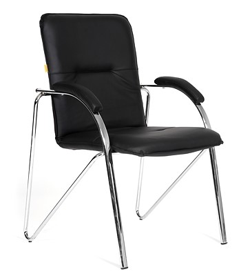 Кресло компьютерное CHAIRMAN 850 Экокожа Terra 118 черная в Кирове - изображение